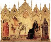 Annunciation with Two Saints and Four Prophets, Simone Martini